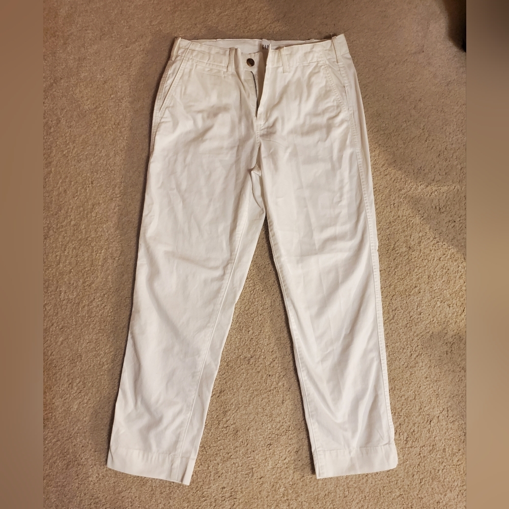 White Straight Leg Pants
